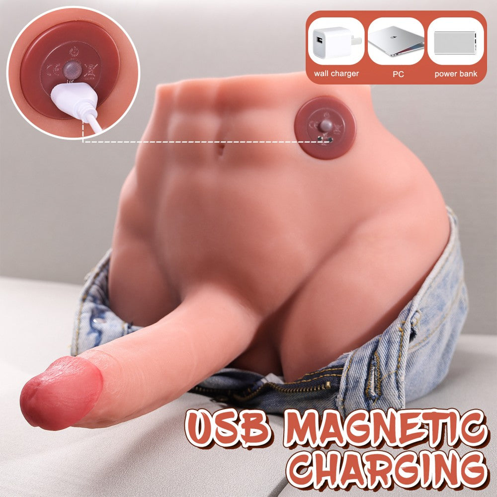 Ethan-9.7LB Male Torso Sex Dolls with Vibrating Dildo