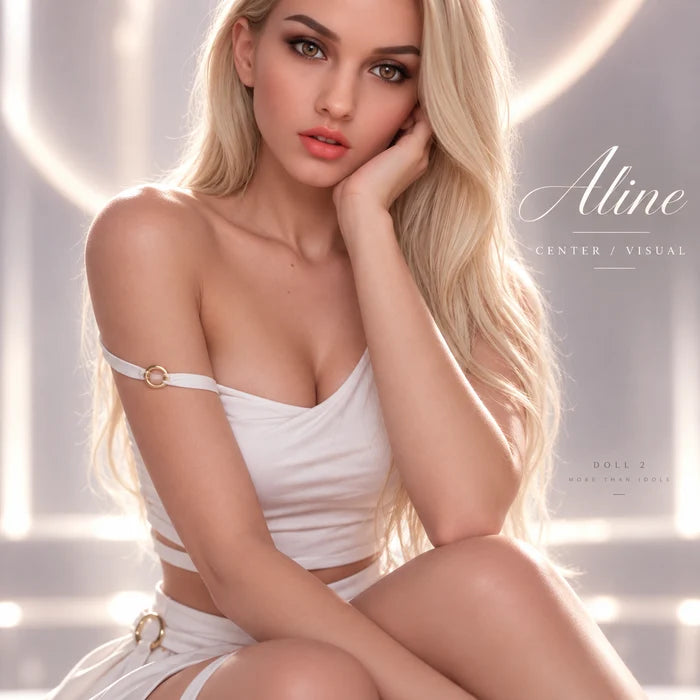 Aline: 157cm / 5'2"  Lifelike Sex Doll with Brown and Blonde wigs Included