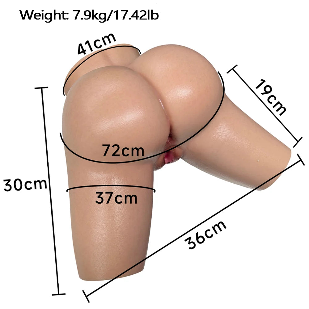 Doreen: 17.42LB Realistic Silicone Thigh & Butt Torso Sex Doll