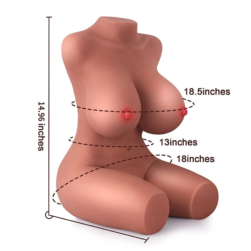 Alina-6.9LB Tan Big Boobs Female Torso For Men