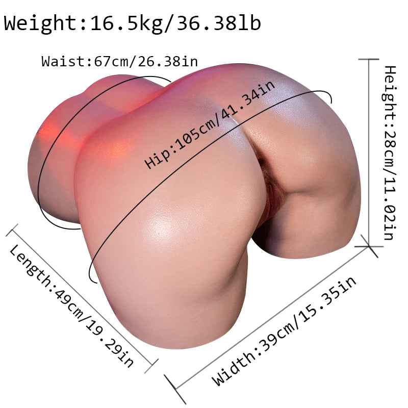 Laura: 36.38LB Full Silicone Slim Waist Big Ass Masturbator