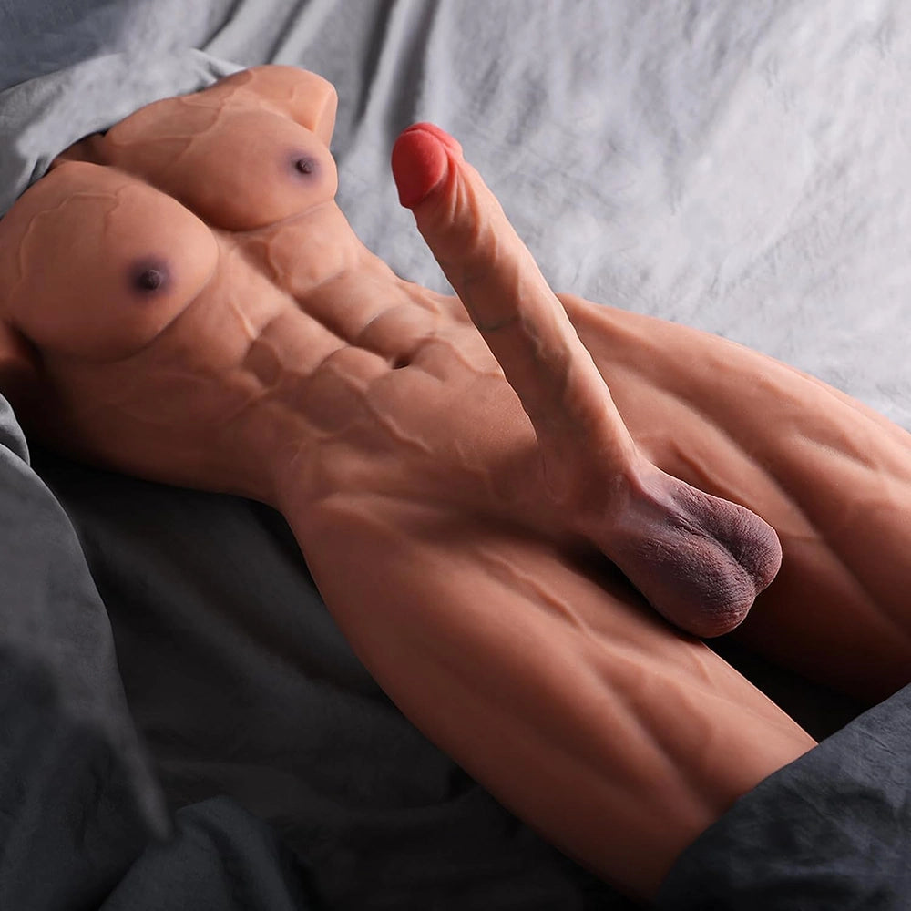 Tony-35LB Strong Muscle abs Male Sex Torso With 8.5″ Big Dildo