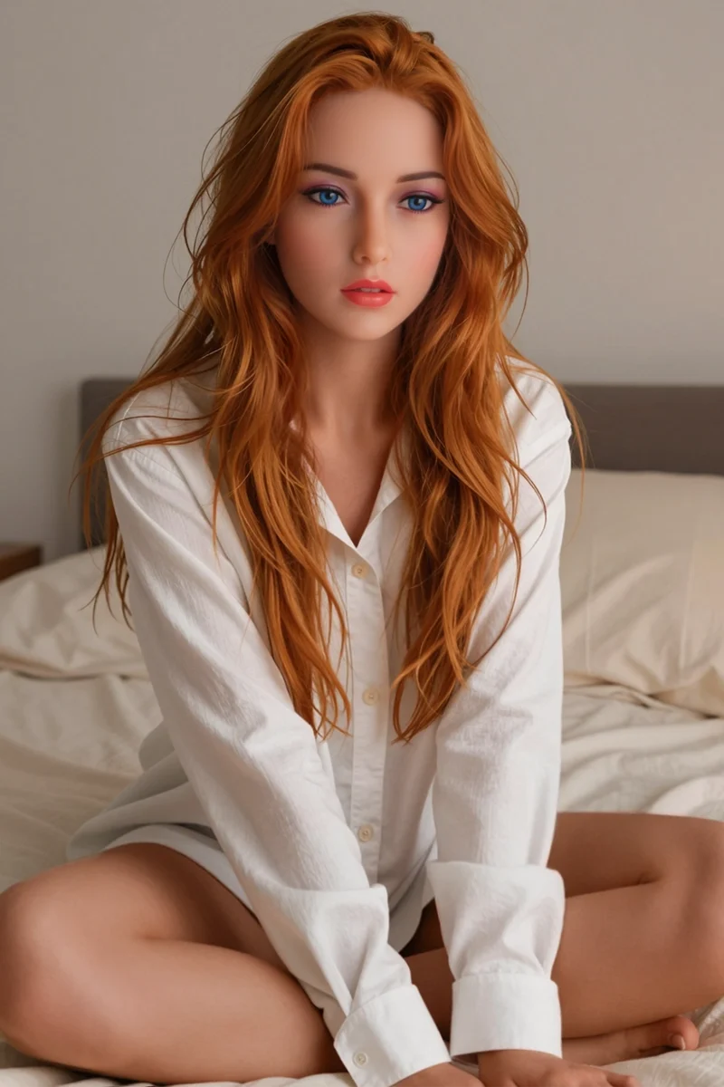 Jasmin: 145cm / 4'9" Realistic Auburn Hair Sexy Asian Sex Doll
