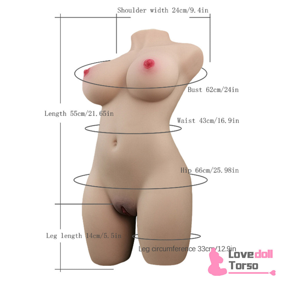 Alethea-20.28LB Vibrating & Sucking Female Torso Sex Doll