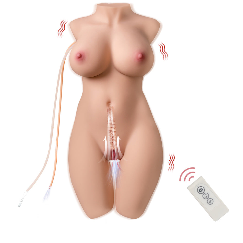 Alethea-20.28LB Vibrating & Sucking Female Torso Sex Doll
