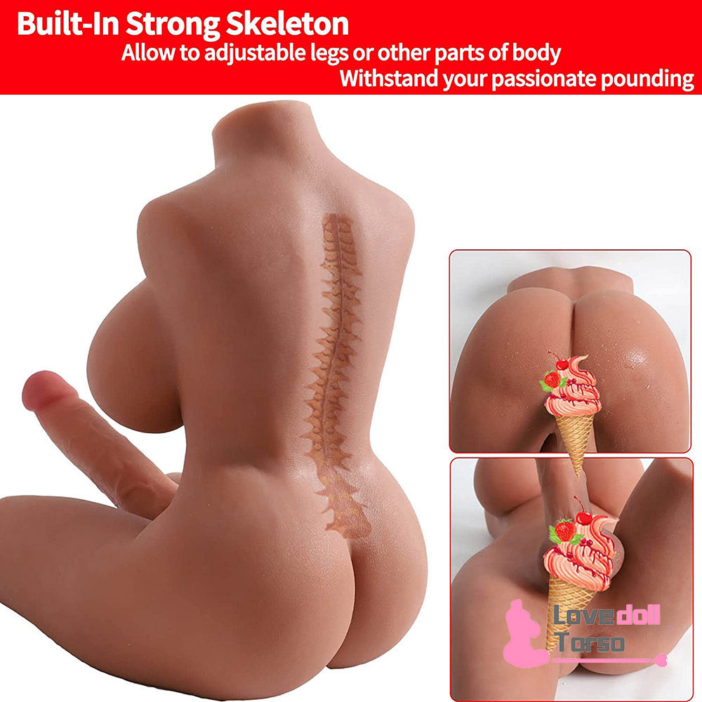 Claudia-21LB Shemale Sex Doll Torso With 7.1” Dildo